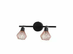 Beliani Lámpara De Pared Negra/cobriza VOLGA S 10 Beliani Lámpara De Pared Negra/cobriza VOLGA S -Lámparas comercio undef src sa picid 727333 type whitesh image