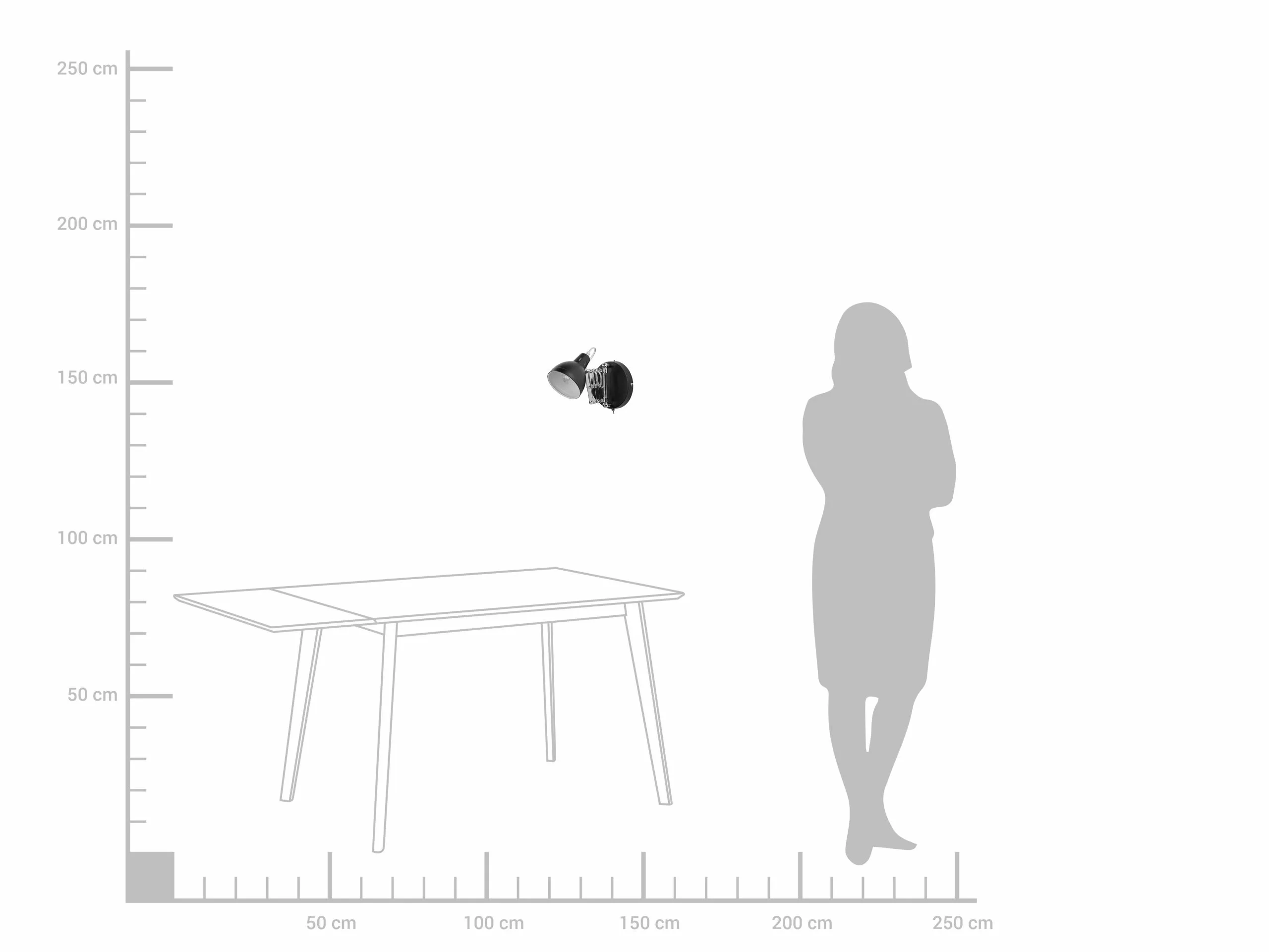 Beliani Lámpara De Pared De Metal Negro/plateado HARRINGTON 6 Beliani Lámpara De Pared De Metal Negro/plateado HARRINGTON - Imagen 6