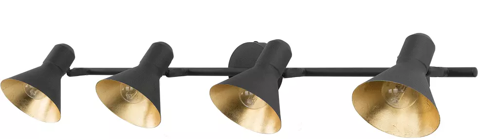 Beliani Lámpara De Pared En Negro/dorado MERSEY IV - Imagen 5