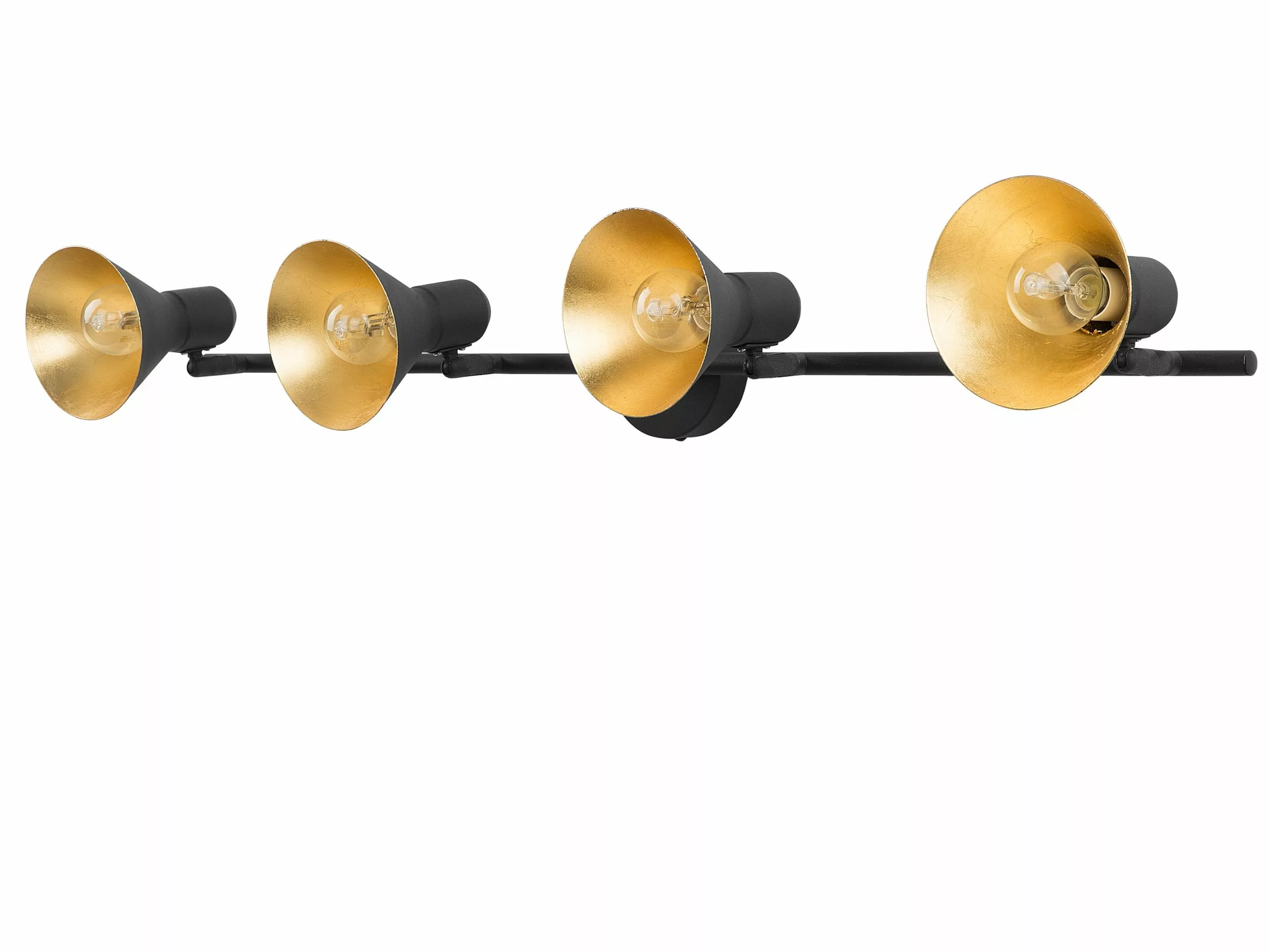 Beliani Lámpara De Pared En Negro/dorado MERSEY IV - Imagen 10