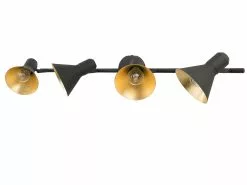 Beliani Lámpara De Pared En Negro/dorado MERSEY IV -Lámparas comercio undef src sa picid 731250 type whitesh image