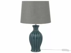Beliani Lámpara De Mesa Verde Oscuro SAMINA