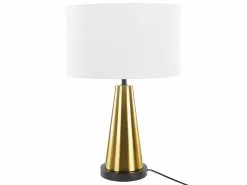 Beliani Lámpara De Mesa Dorada SANDON