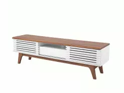 Beliani Mueble TV Madera Oscura/blanco DETROIT 15 Beliani Mueble TV Madera Oscura/blanco DETROIT -Lámparas comercio undef src sa picid 732747 type whitesh image