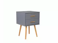 Beliani Mesita De Noche Gris Con 2 Cajones 40 Cm ALABAMA 11 Beliani Mesita De Noche Gris Con 2 Cajones 40 Cm ALABAMA -Lámparas comercio undef src sa picid 734810 type whitesh image