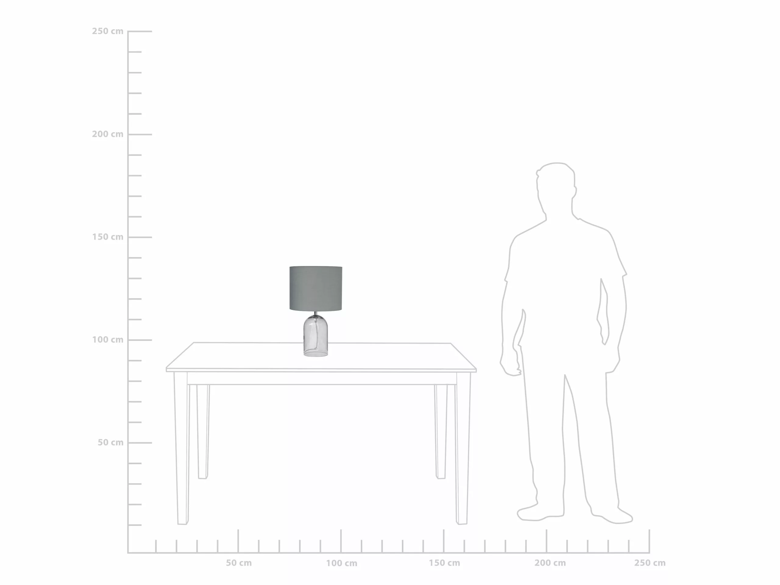 Beliani Lámpara De Mesa Gris DEVOLL 9 Beliani Lámpara De Mesa Gris DEVOLL - Imagen 9