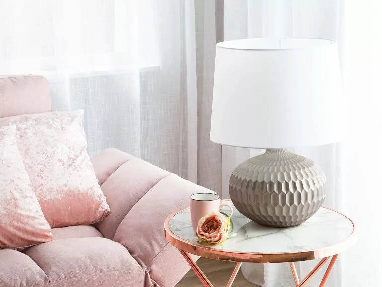 Beliani Lámpara De Mesa Dorada PIRITA - Imagen 2