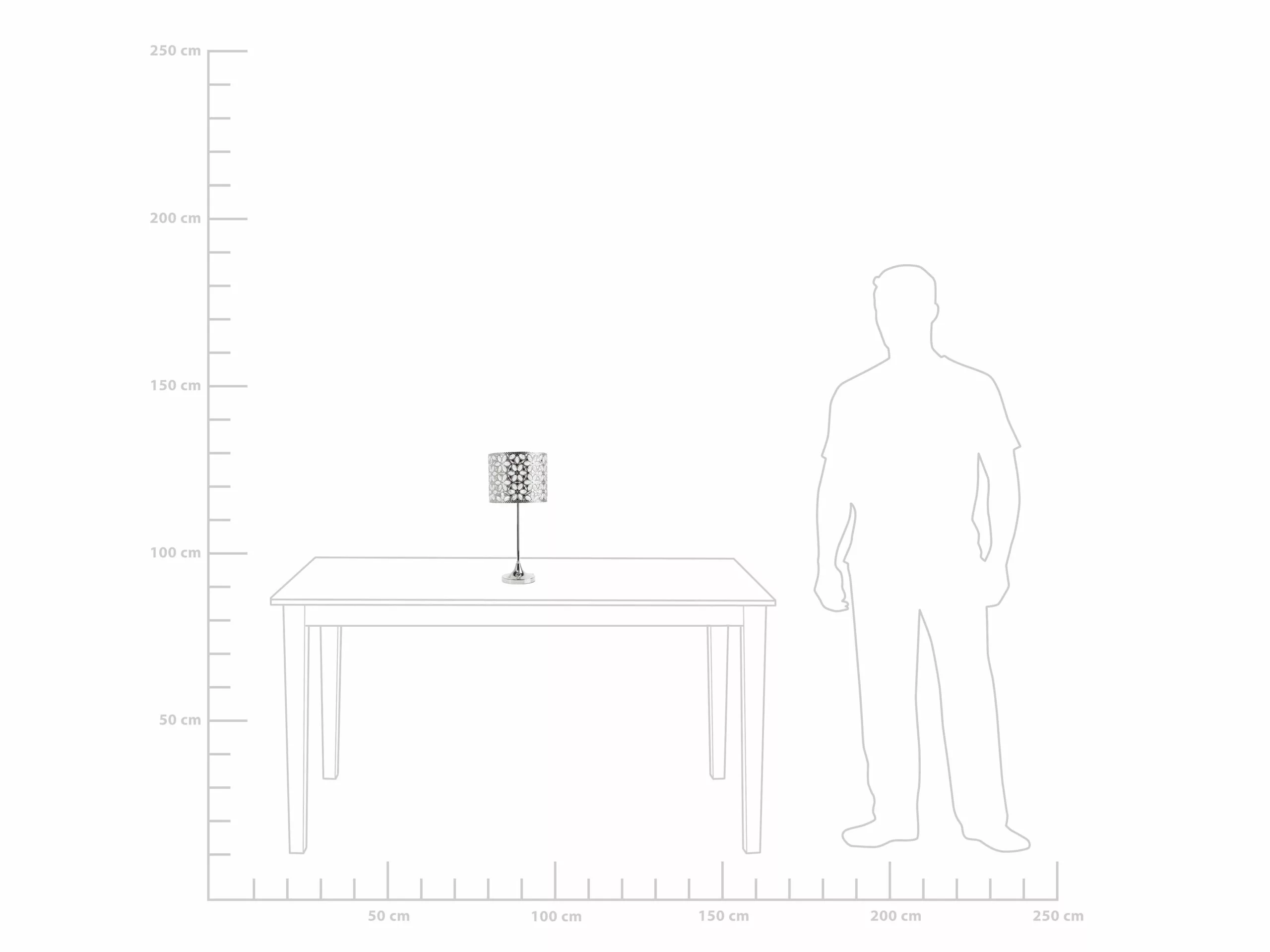 Beliani Lámpara De Mesa En Níquel SAJO S - Imagen 9
