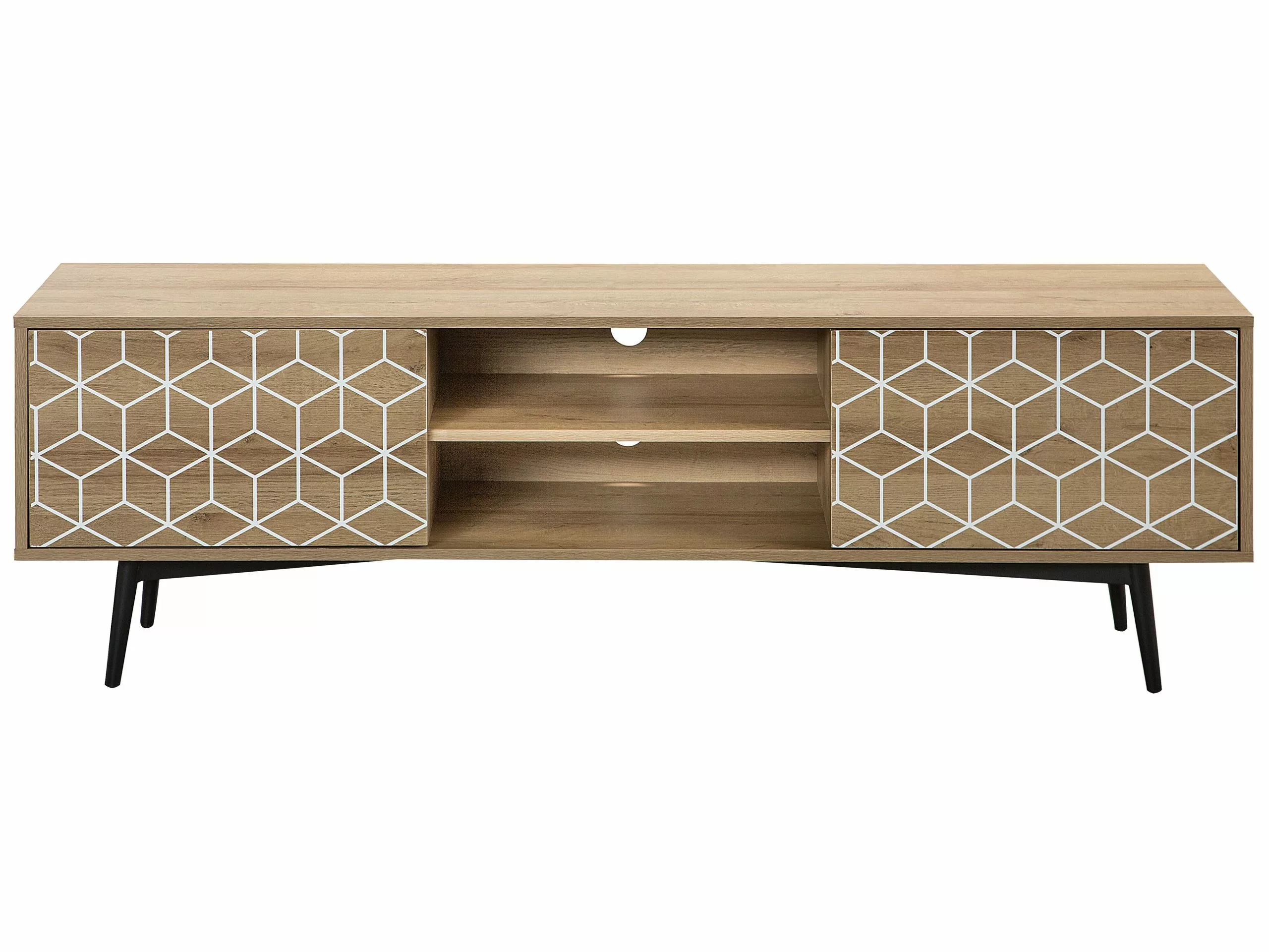 Beliani Mueble TV Madera Clara TORVI 5 Beliani Mueble TV Madera Clara TORVI - Imagen 5