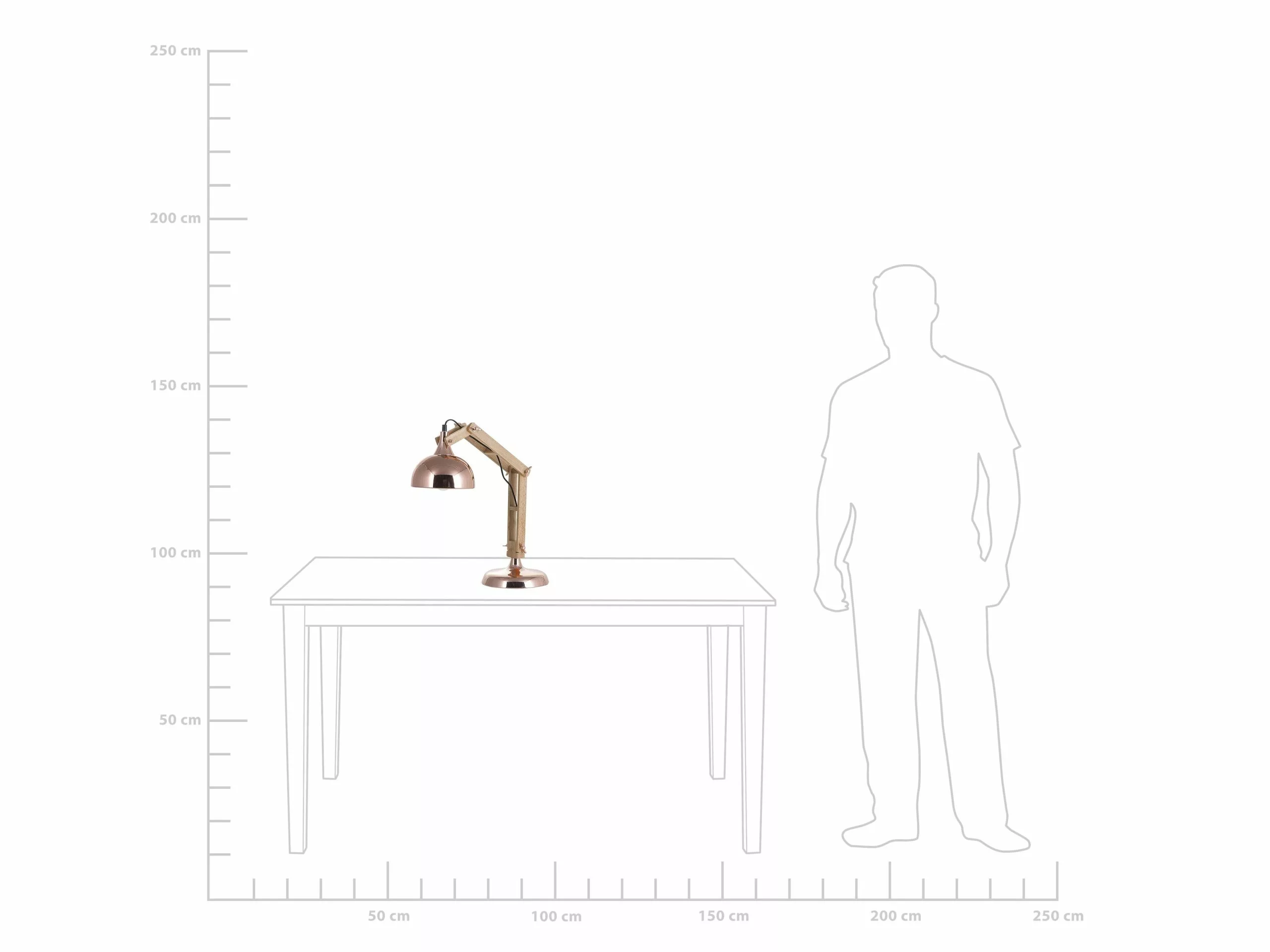 Beliani Lámpara De Mesa Cobriza SALADO - Imagen 3