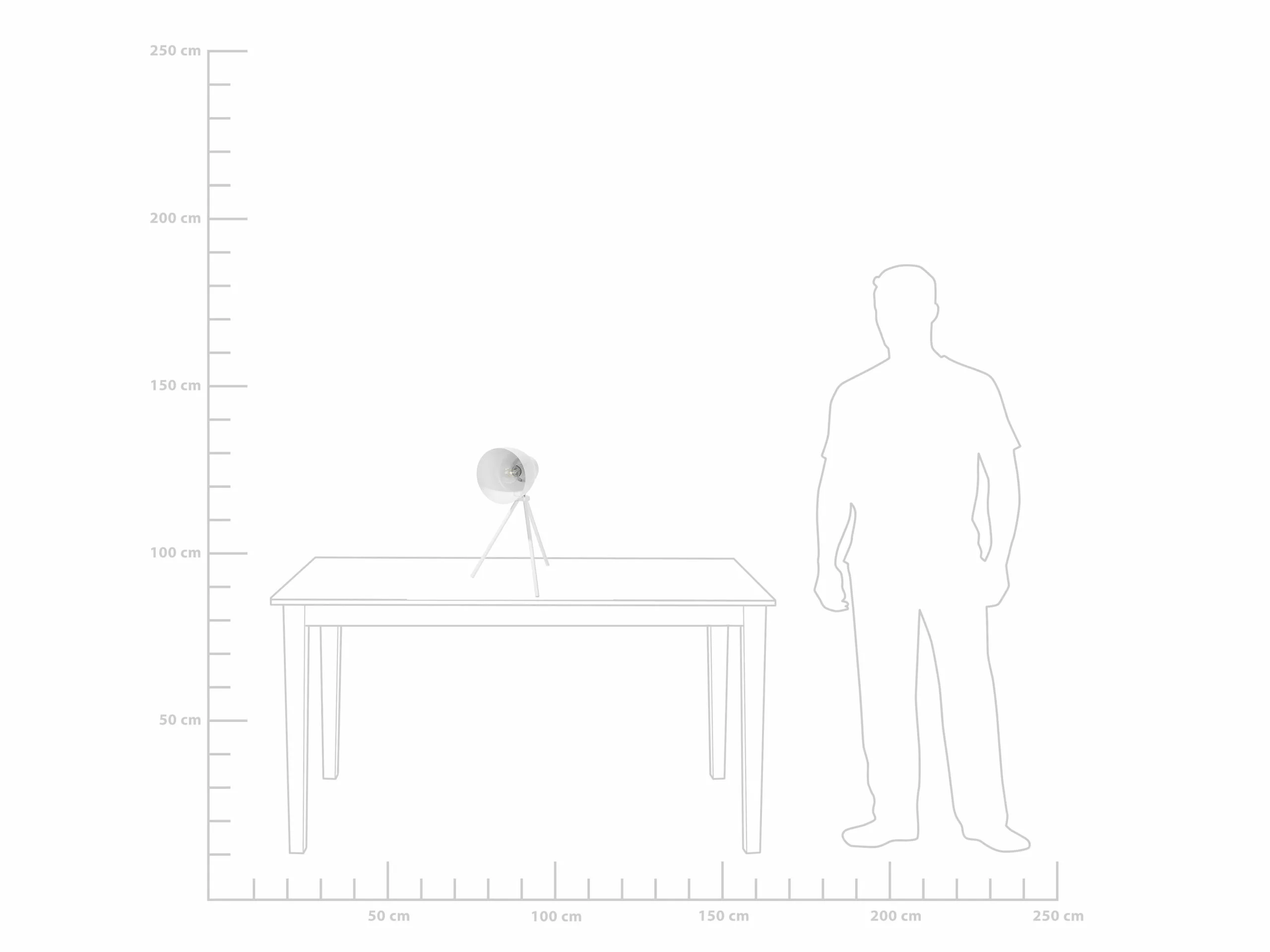 Beliani Lámpara De Mesa Blanca 43 Cm TAMEGA 7 Beliani Lámpara De Mesa Blanca 43 Cm TAMEGA - Imagen 7