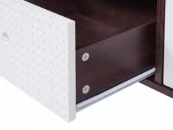 Beliani Mueble TV Madera Oscura/blanco FOSTON 14 Beliani Mueble TV Madera Oscura/blanco FOSTON -Lámparas comercio undef src sa picid 753930 type whitesh image