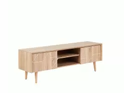 Beliani Mueble TV Madera Clara 150 X 39 Cm FRANKLIN 14 Beliani Mueble TV Madera Clara 150 X 39 Cm FRANKLIN -Lámparas comercio undef src sa picid 754832 type whitesh image