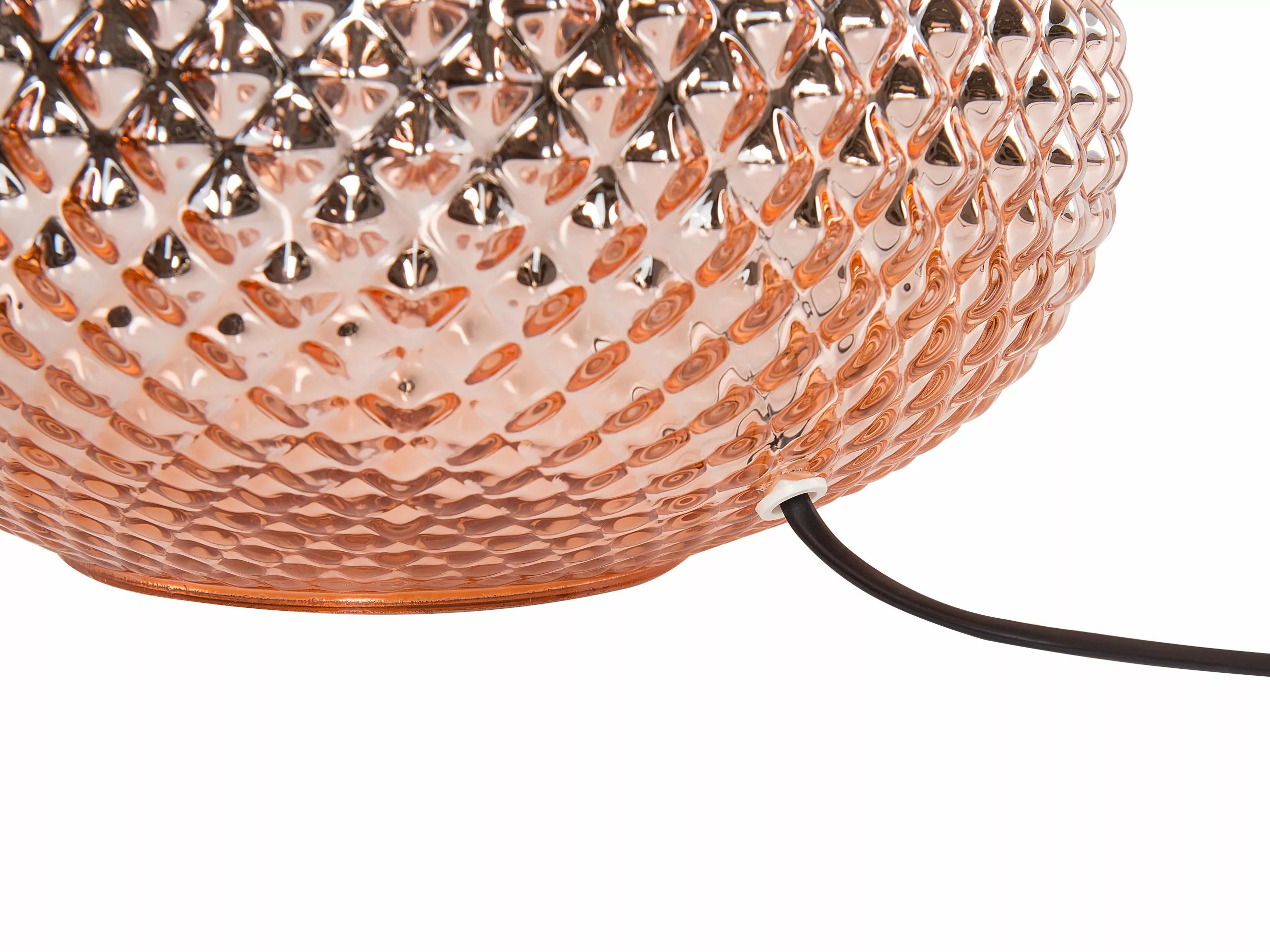 Beliani Lámpara De Mesa Cobriza MADON - Imagen 6