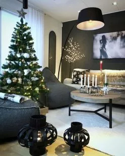 Beliani Lámpara De Pie De Metal/mármol Negro/blanco 188 Cm BENUE -Lámparas comercio undef src sa picid 759917 type whitesh image