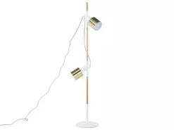 Beliani Lámpara De Pie Blanca OWENS