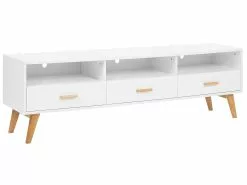 Beliani Mueble TV Blanco LIBERTY