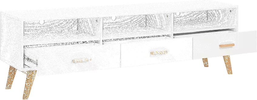 Beliani Mueble TV Blanco LIBERTY 5 Beliani Mueble TV Blanco LIBERTY - Imagen 5