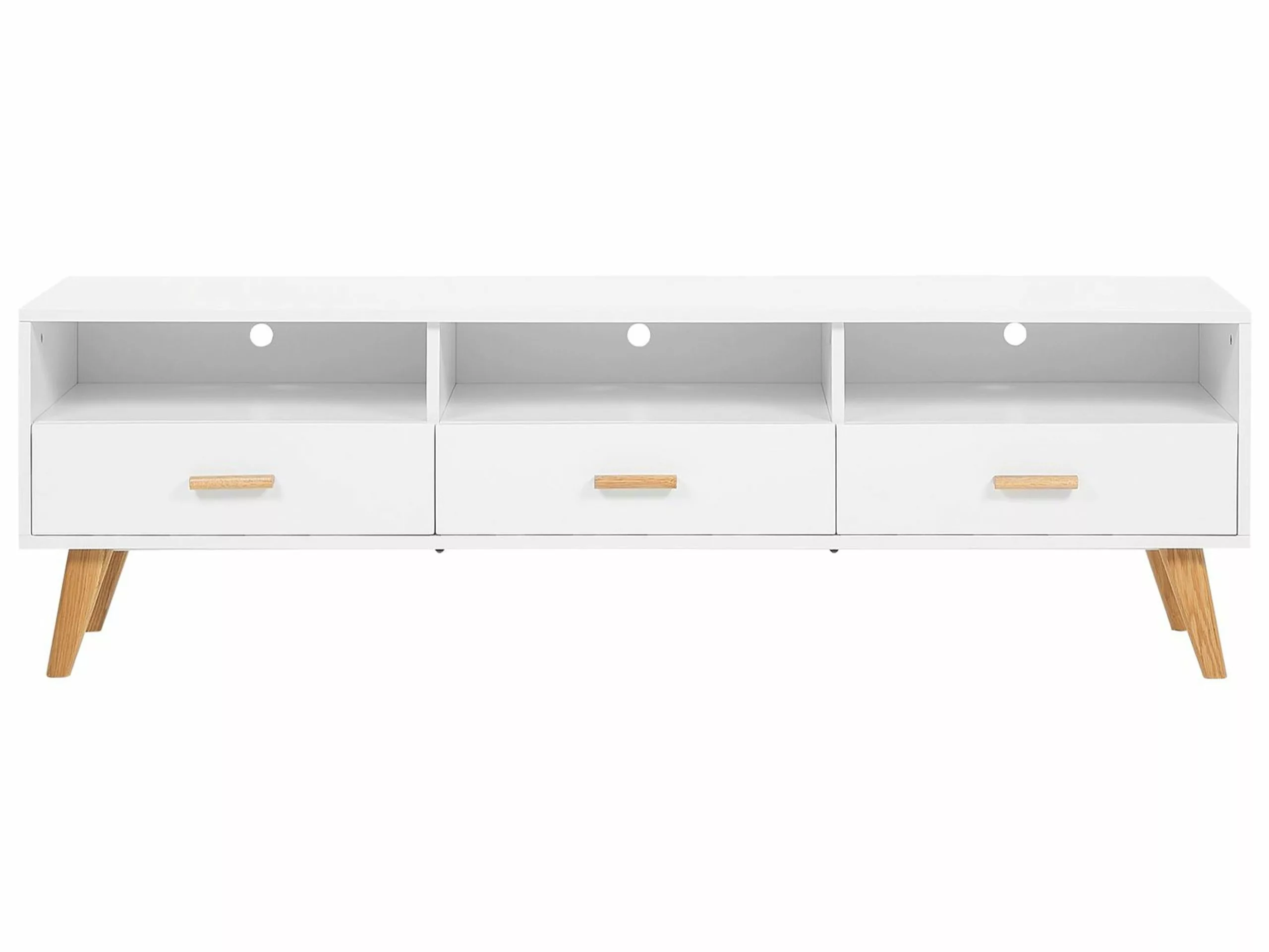 Beliani Mueble TV Blanco LIBERTY 6 Beliani Mueble TV Blanco LIBERTY - Imagen 6