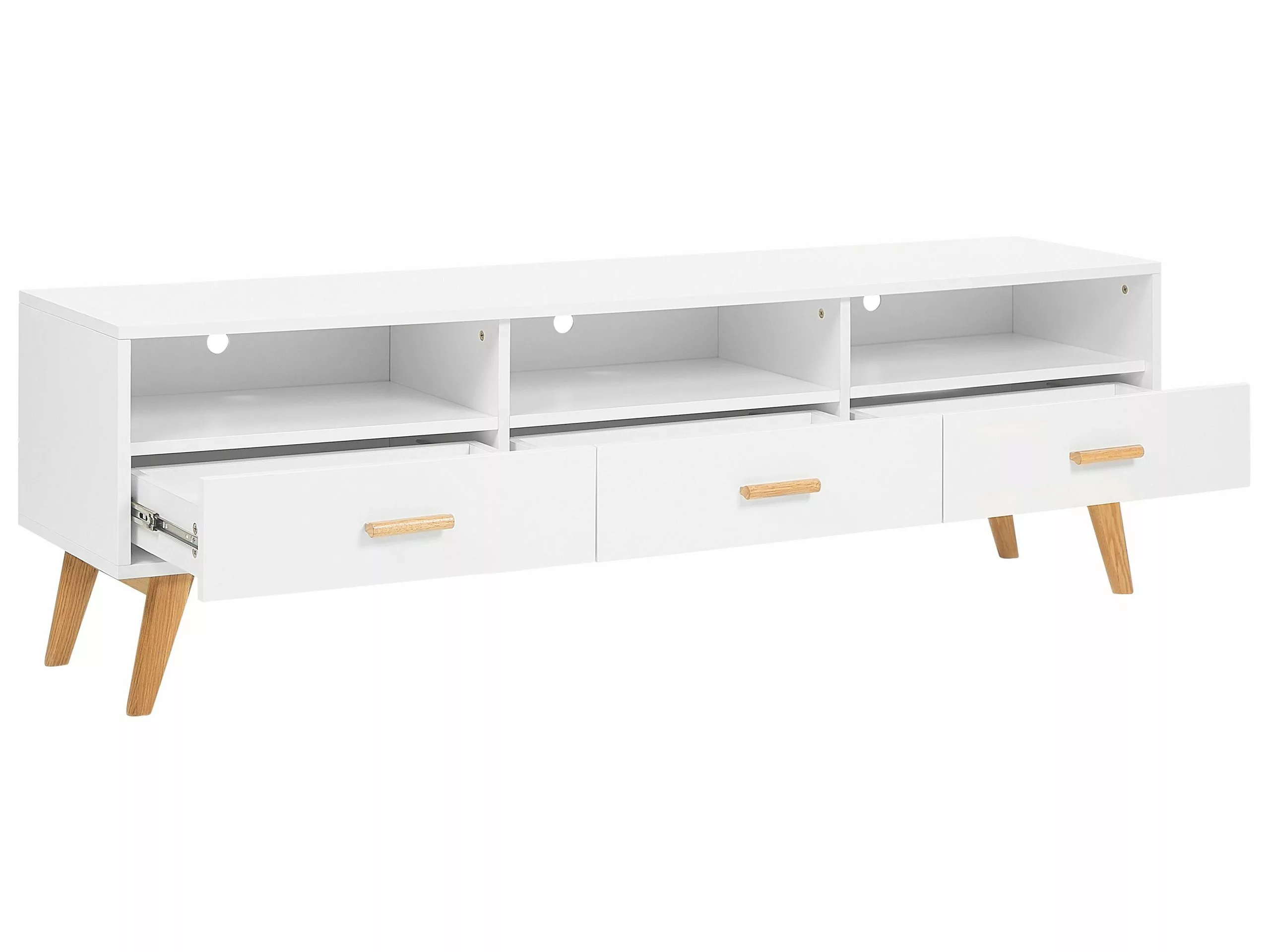 Beliani Mueble TV Blanco LIBERTY 8 Beliani Mueble TV Blanco LIBERTY - Imagen 8
