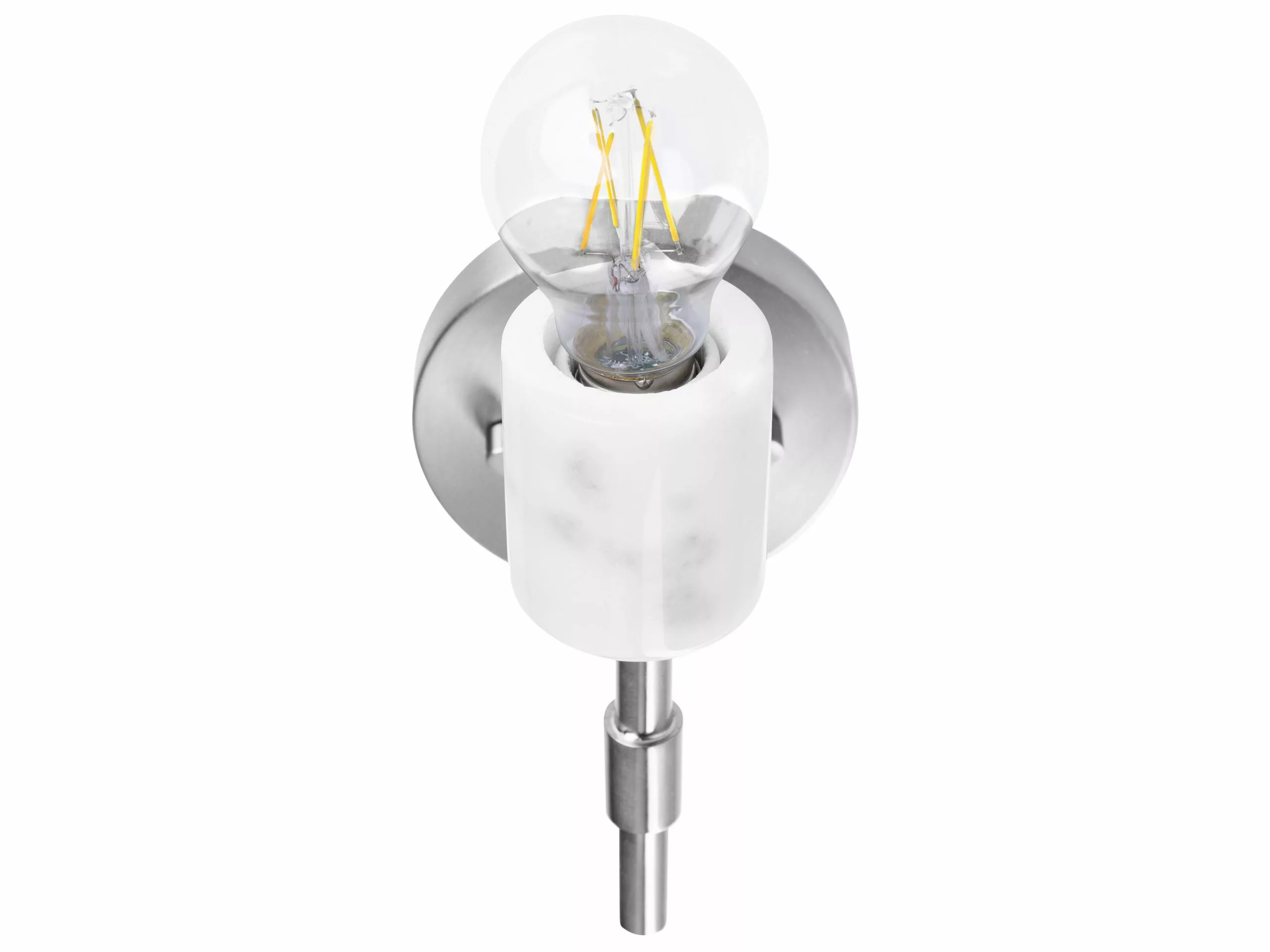 Beliani Conjunto De 2 Lámparas De Pared De Metal Plateado/blanco ARMERIA - Imagen 7