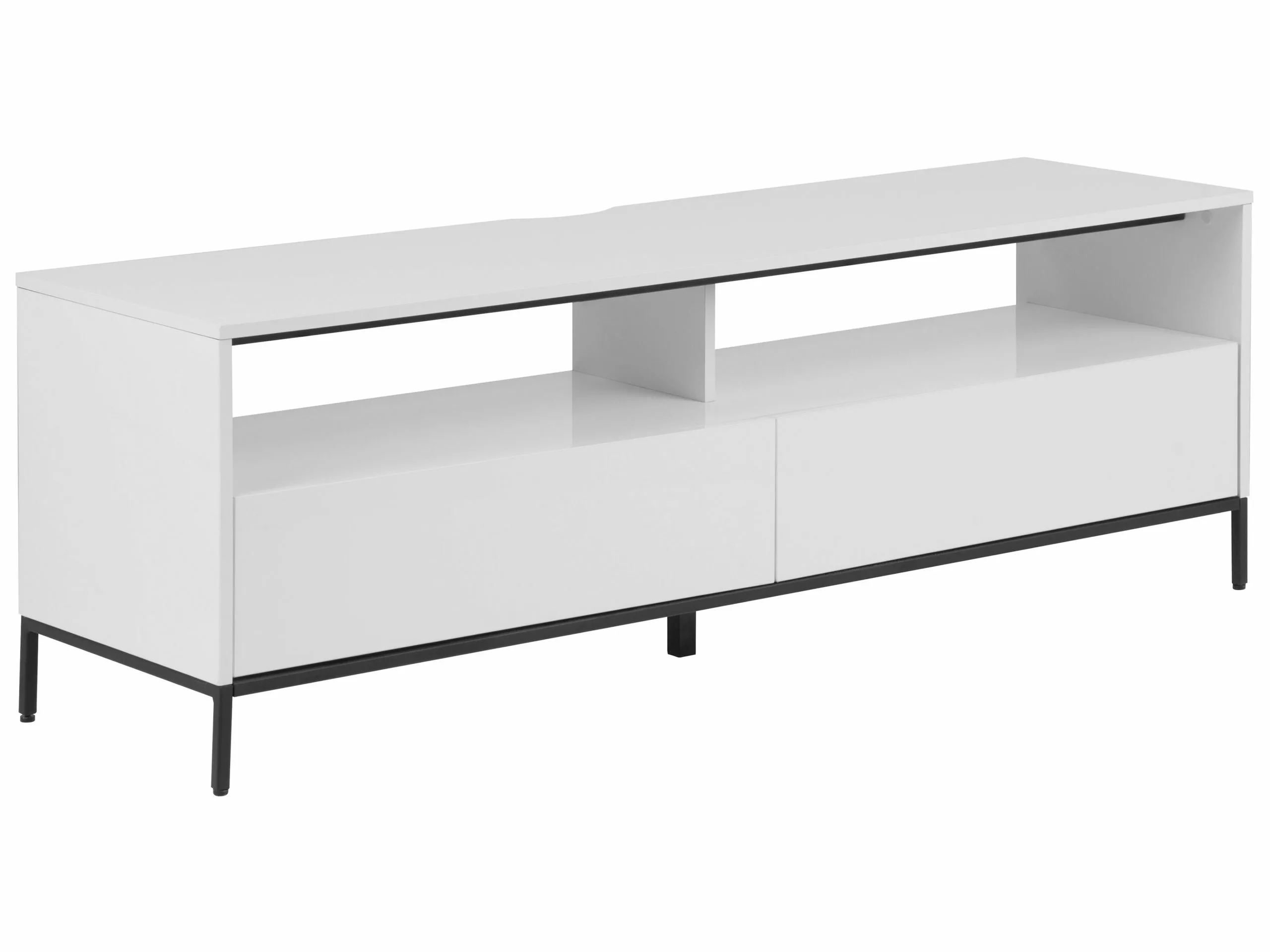 Beliani Mueble TV Blanco Con LED SYDNEY - Imagen 5