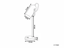 Beliani Lámpara De Mesa De Metal Negro/dorado/blanco 26 Cm TYRIA -Lámparas comercio undef src sa picid 772258 type whitesh image