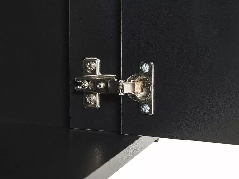 Beliani Mueble TV Efecto Hormigón/negro BLACKPOOL - Imagen 8