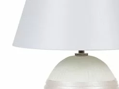 Beliani Lámpara De Mesa Blanco Crema SADO -Lámparas comercio undef src sa picid 777561 type whitesh image