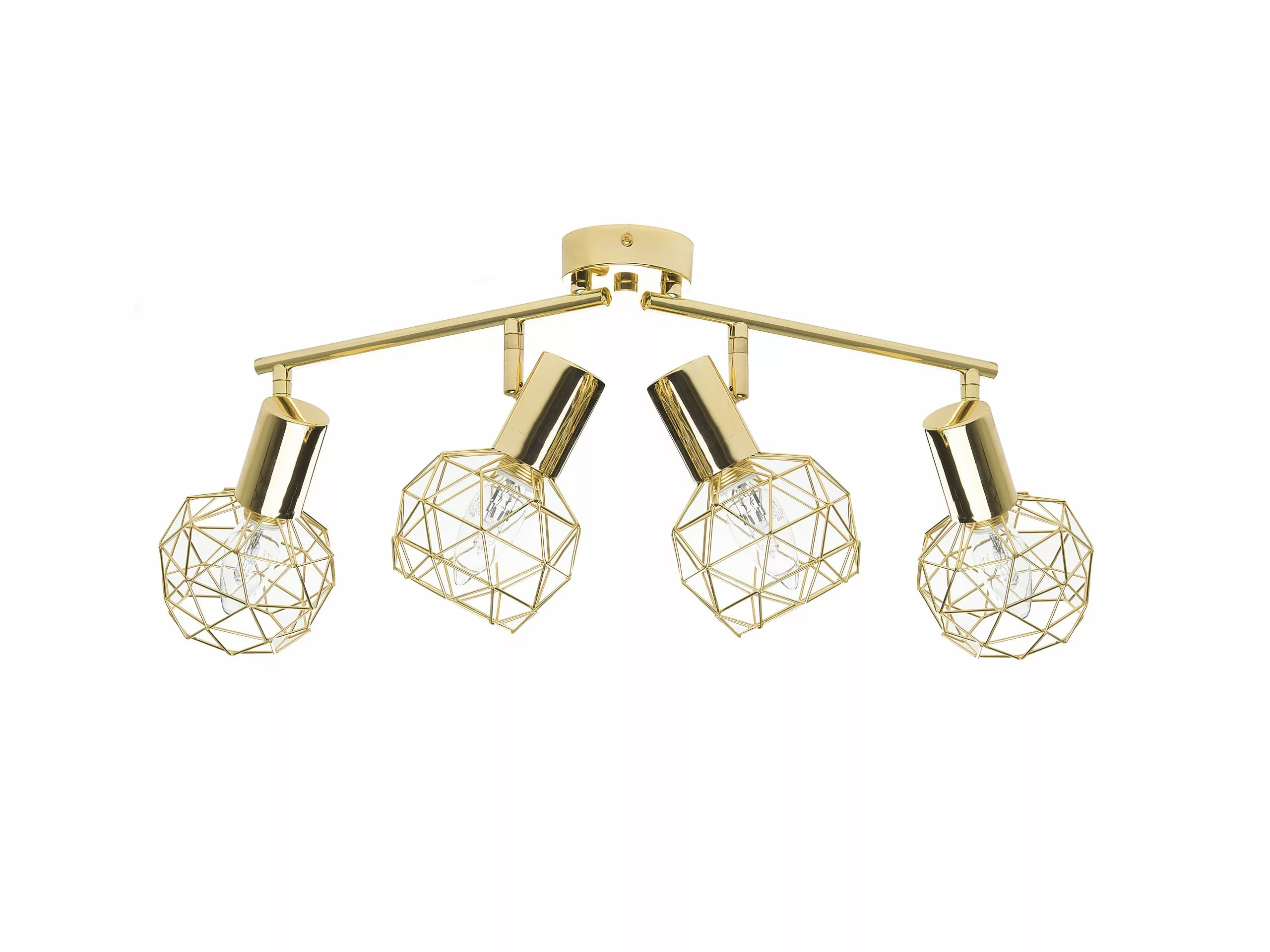 Beliani Lámpara De Pared 4 Focos De Metal Dorado CHENAB 7 Beliani Lámpara De Pared 4 Focos De Metal Dorado CHENAB - Imagen 7