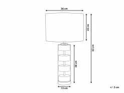 Beliani Lámpara De Mesa De Metal Dorado/blanco/negro 63 Cm BEATTON -Lámparas comercio undef src sa picid 784207 type whitesh image