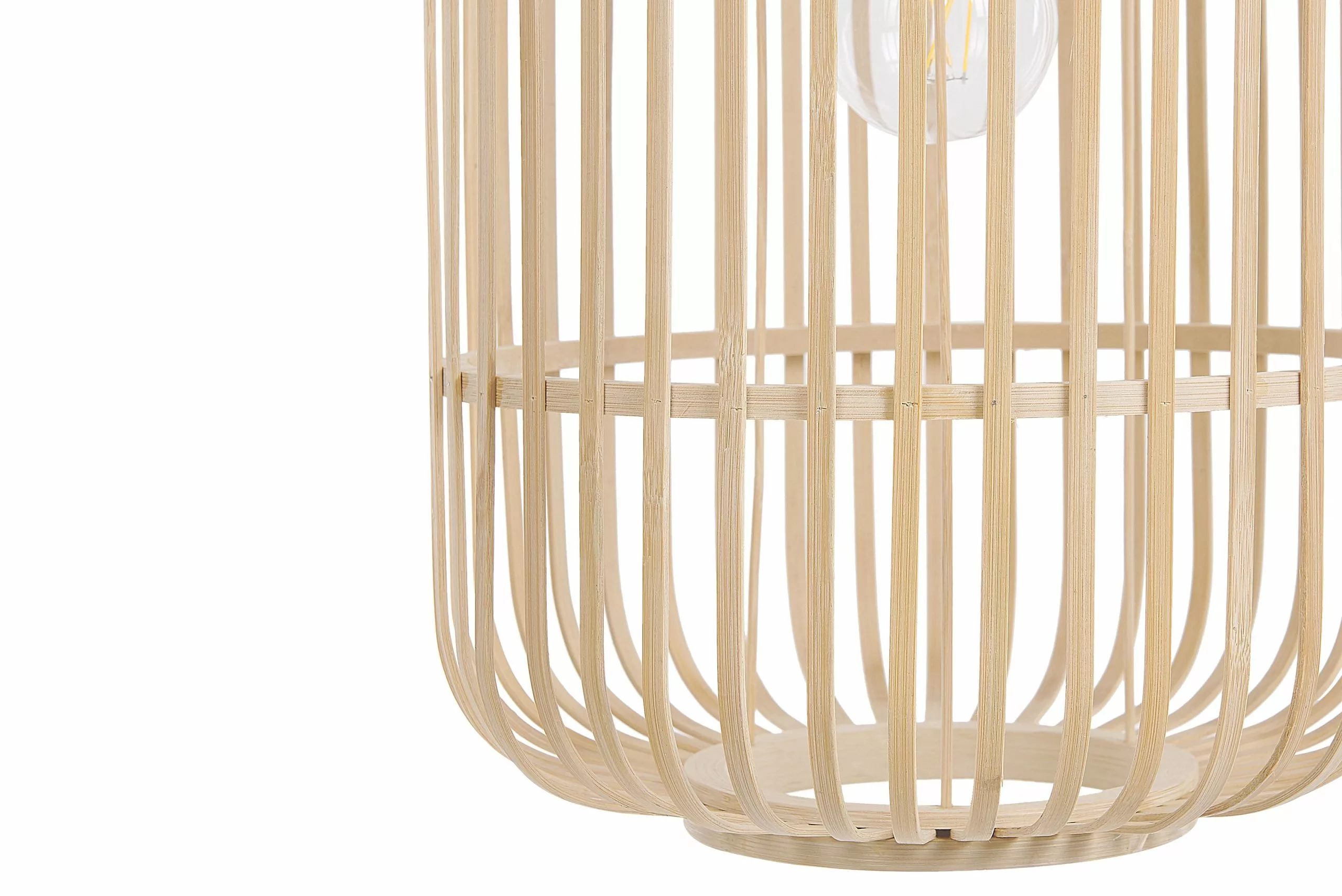 Beliani Lámpara De Techo De Madera De Bambú Clara 125 Cm AISNE 6 Beliani Lámpara De Techo De Madera De Bambú Clara 125 Cm AISNE - Imagen 6