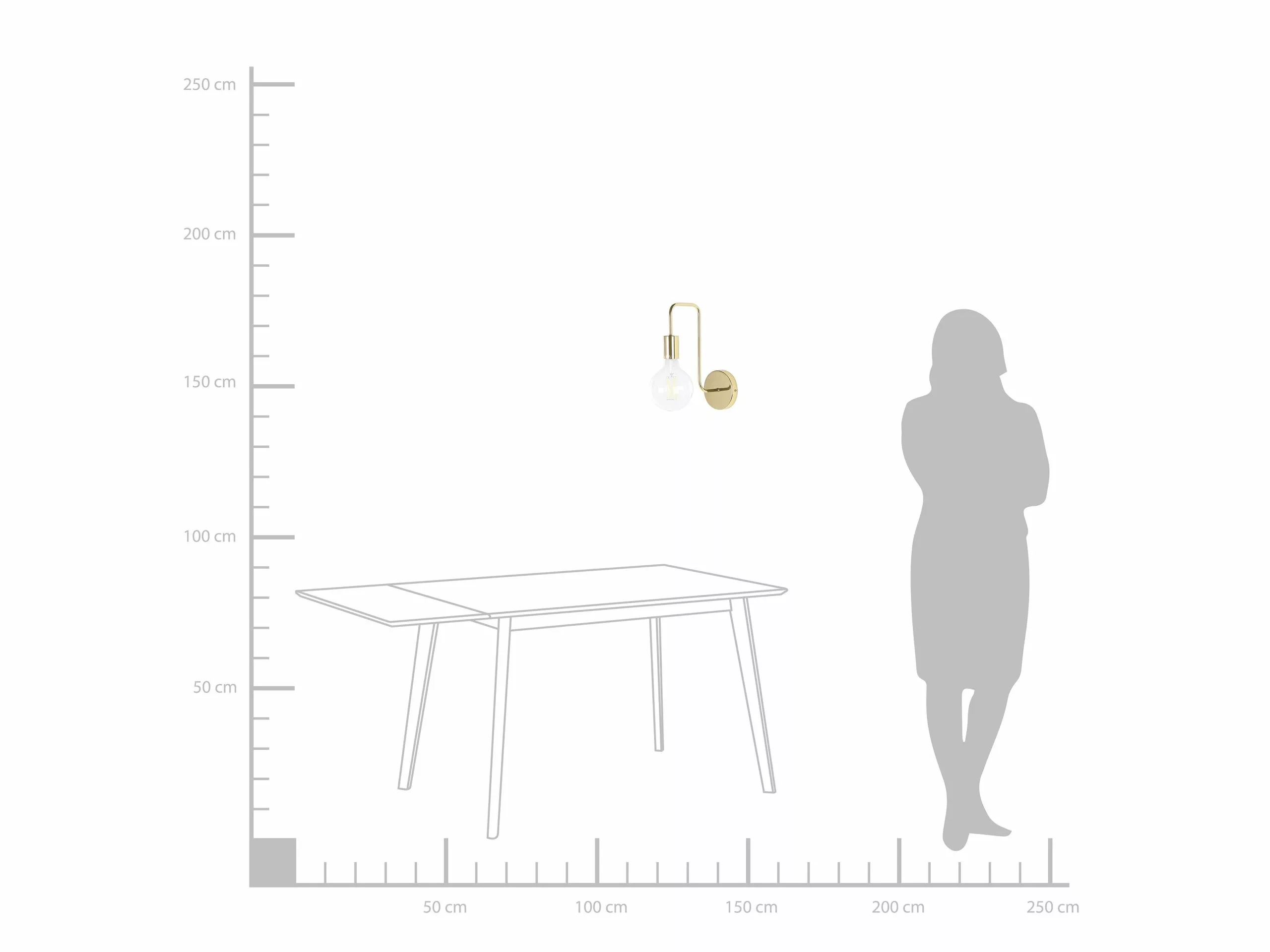 Beliani Lámpara De Pared De Metal Dorado 32 Cm SAVENA - Imagen 4