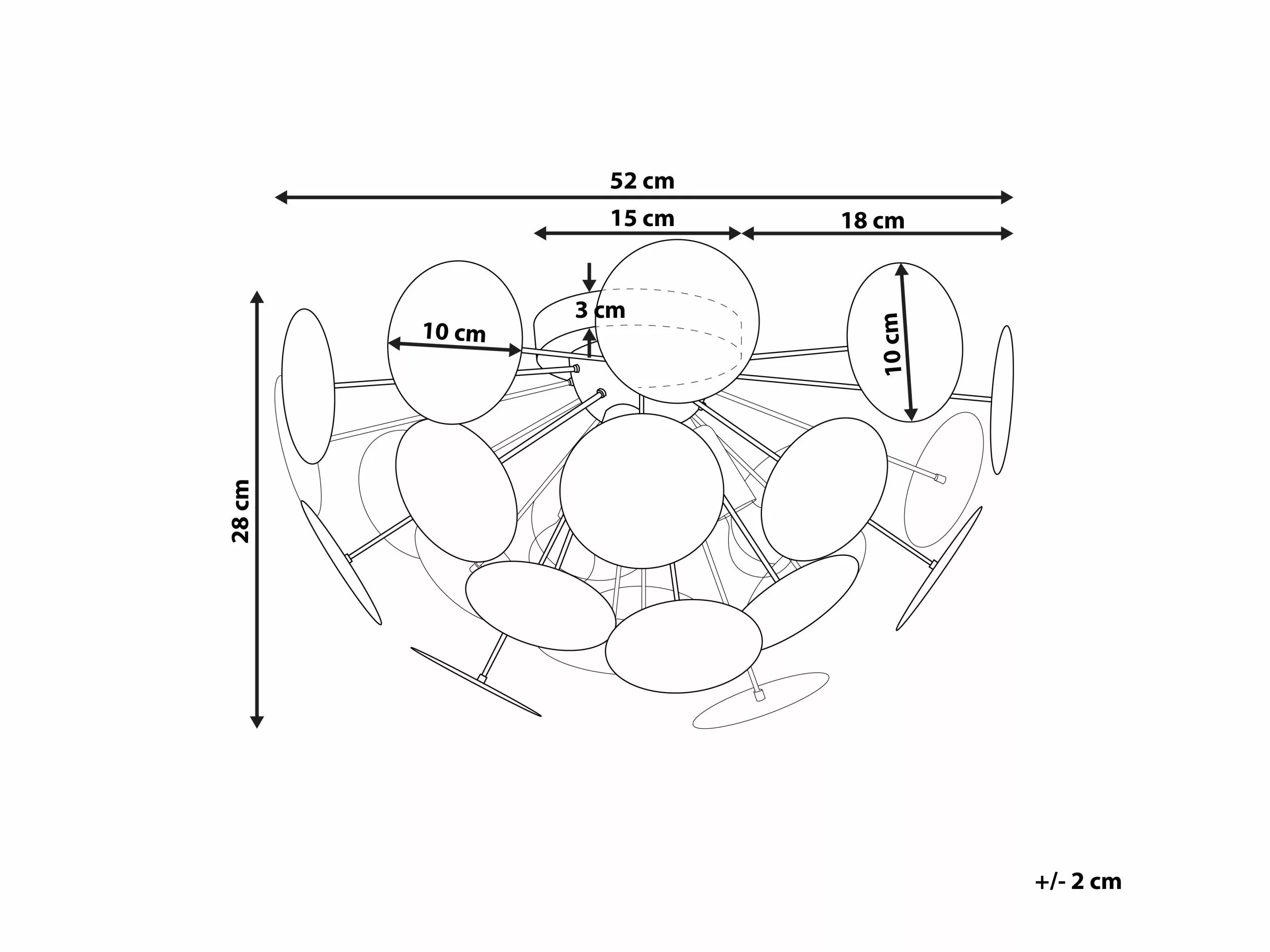 Beliani Lámpara De Techo Blanca MARITSA 7 Beliani Lámpara De Techo Blanca MARITSA - Imagen 7