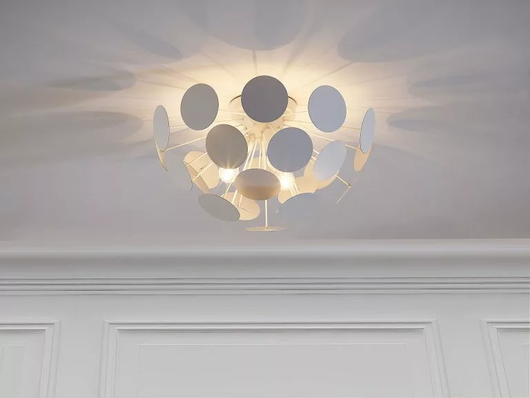 Beliani Lámpara De Techo Blanca MARITSA 2 Beliani Lámpara De Techo Blanca MARITSA - Imagen 2