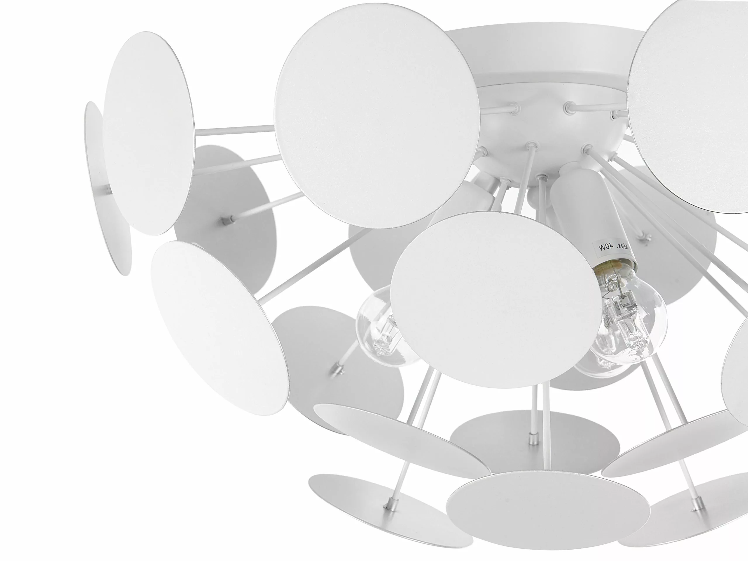 Beliani Lámpara De Techo Blanca MARITSA 5 Beliani Lámpara De Techo Blanca MARITSA - Imagen 5