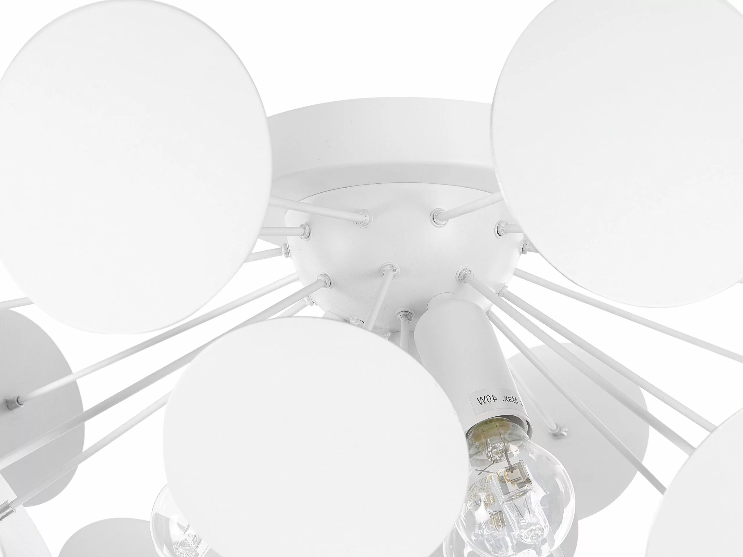 Beliani Lámpara De Techo Blanca MARITSA 6 Beliani Lámpara De Techo Blanca MARITSA - Imagen 6