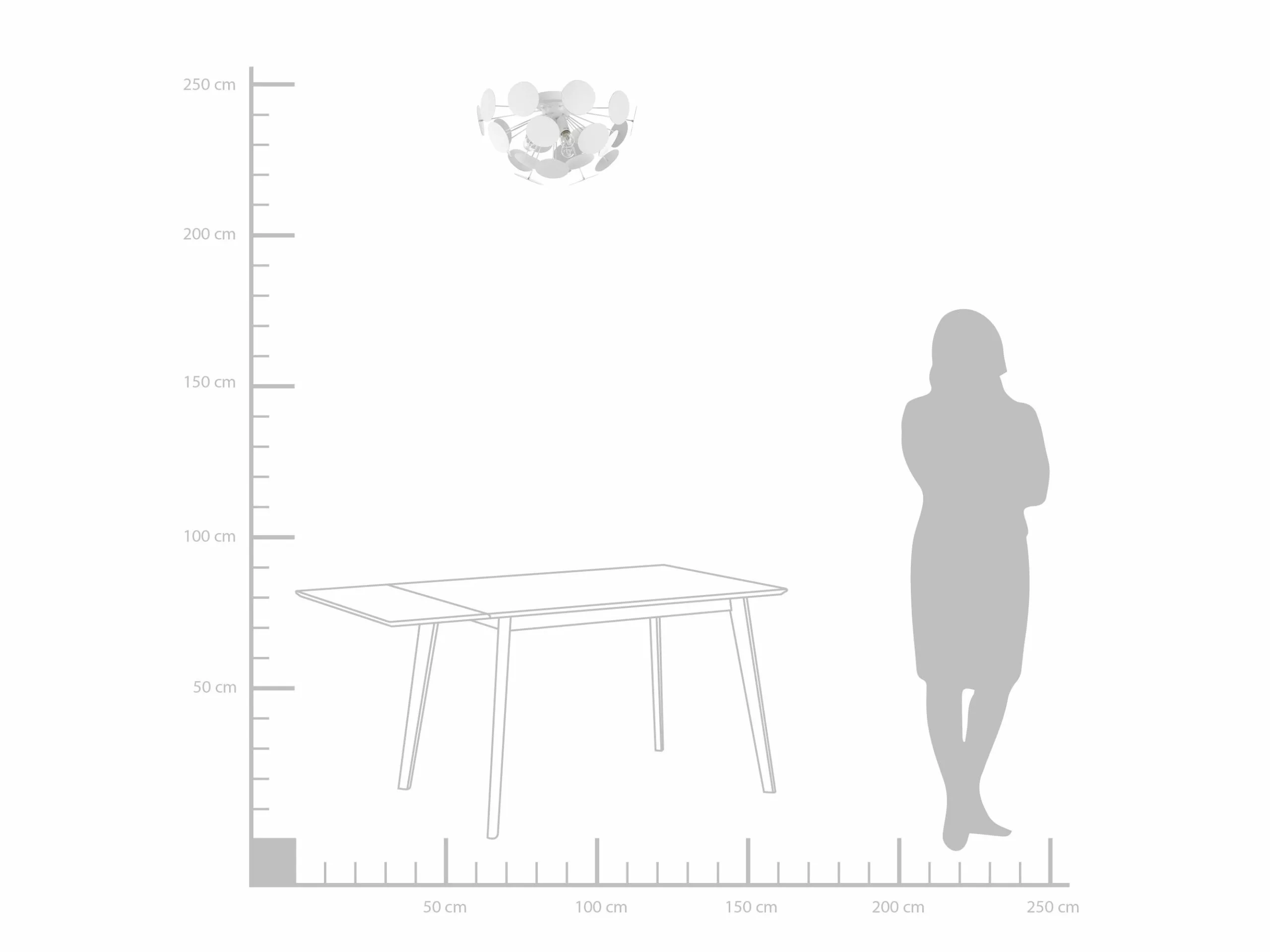 Beliani Lámpara De Techo Blanca MARITSA 4 Beliani Lámpara De Techo Blanca MARITSA - Imagen 4