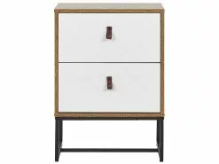 Beliani Mesita De Noche Madera Clara/blanco NUEVA -Lámparas comercio undef src sa picid 787583 type whitesh image