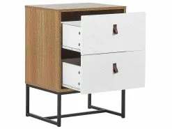 Beliani Mesita De Noche Madera Clara/blanco NUEVA -Lámparas comercio undef src sa picid 787585 type whitesh image