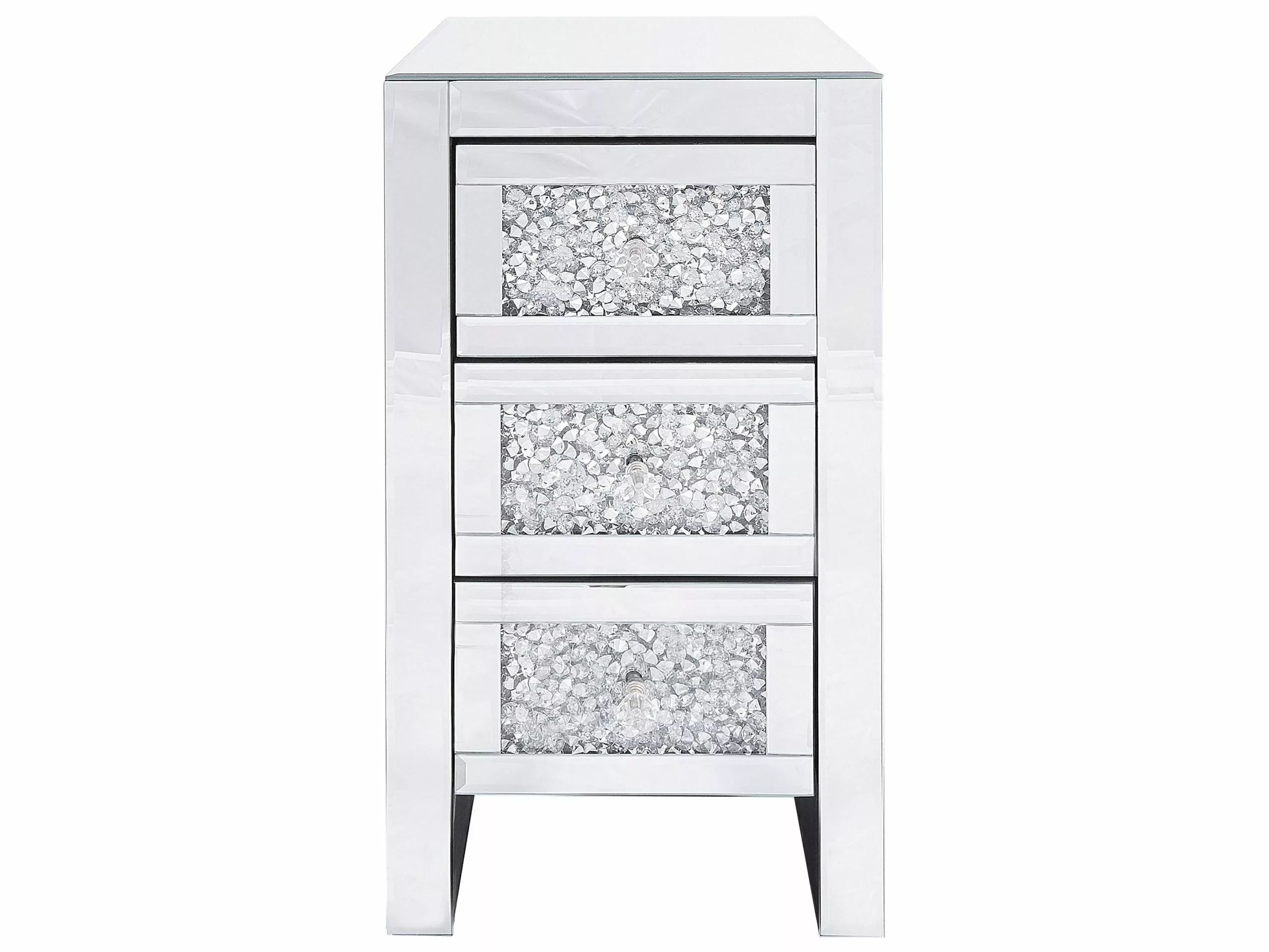 Beliani Mesita De Noche Efecto Espejo LORAY 4 Beliani Mesita De Noche Efecto Espejo LORAY - Imagen 4