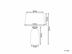 Beliani Lámpara De Mesa De Cerámica Azul THAYA -Lámparas comercio undef src sa picid 790809 type whitesh image