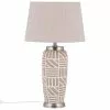 Beliani Lámpara De Mesa De Cerámica Beige TRAISEN