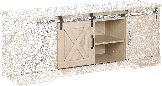 Beliani Mueble TV Madera Clara ULAN 5 Beliani Mueble TV Madera Clara ULAN - Imagen 5