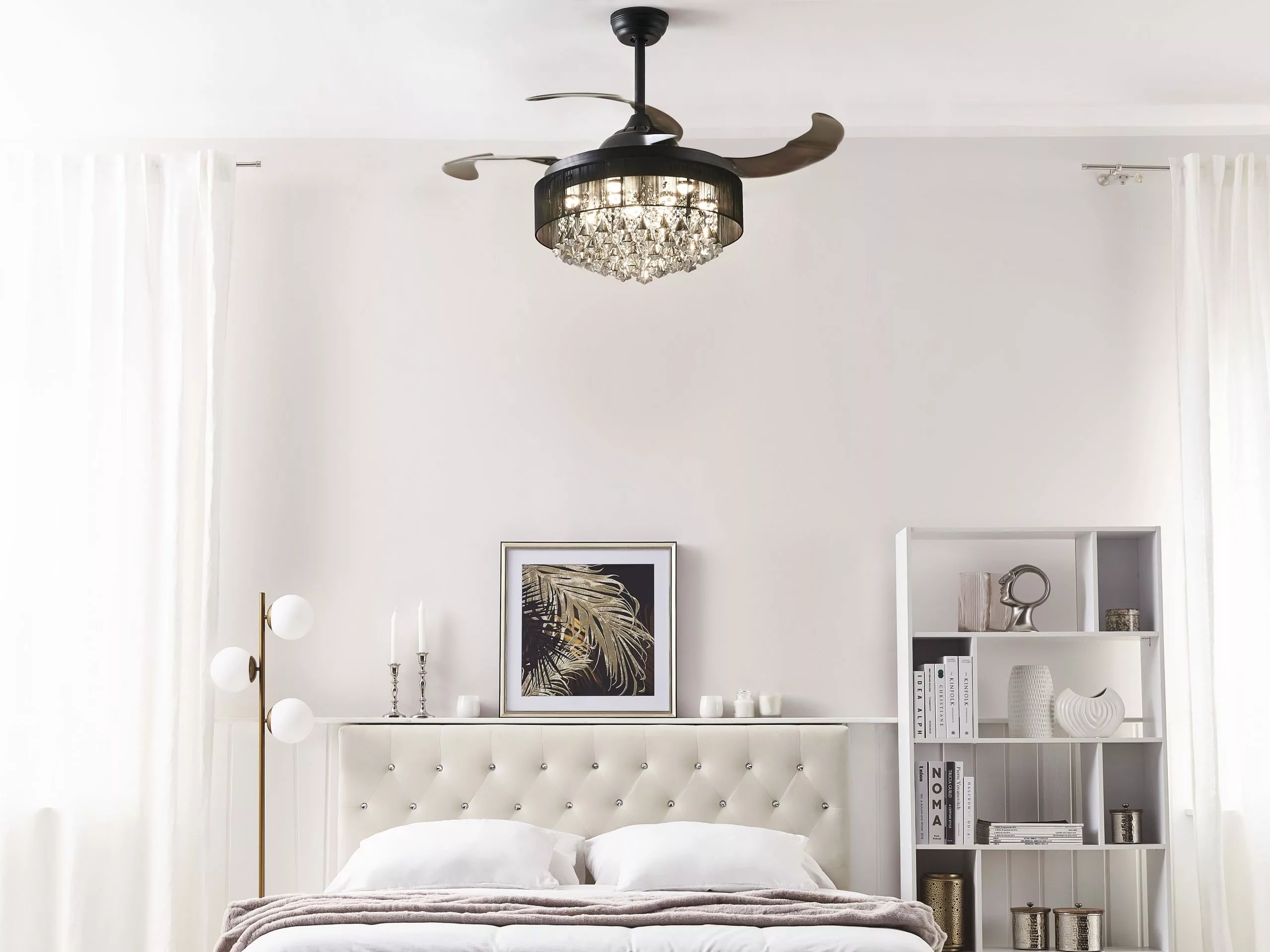 Beliani Ventilador De Techo Negro PEEL 2 Beliani Ventilador De Techo Negro PEEL - Imagen 2