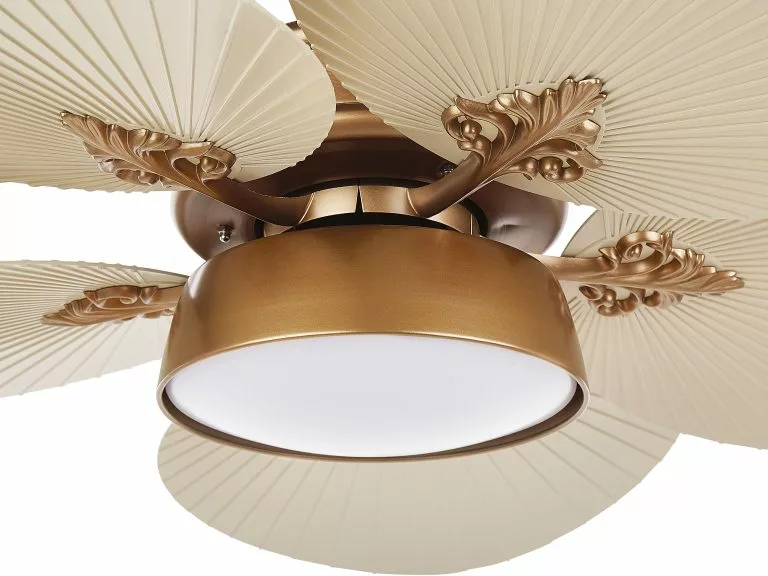 Beliani Ventilador De Techo Beige/dorado BORMEJO 8 Beliani Ventilador De Techo Beige/dorado BORMEJO - Imagen 8