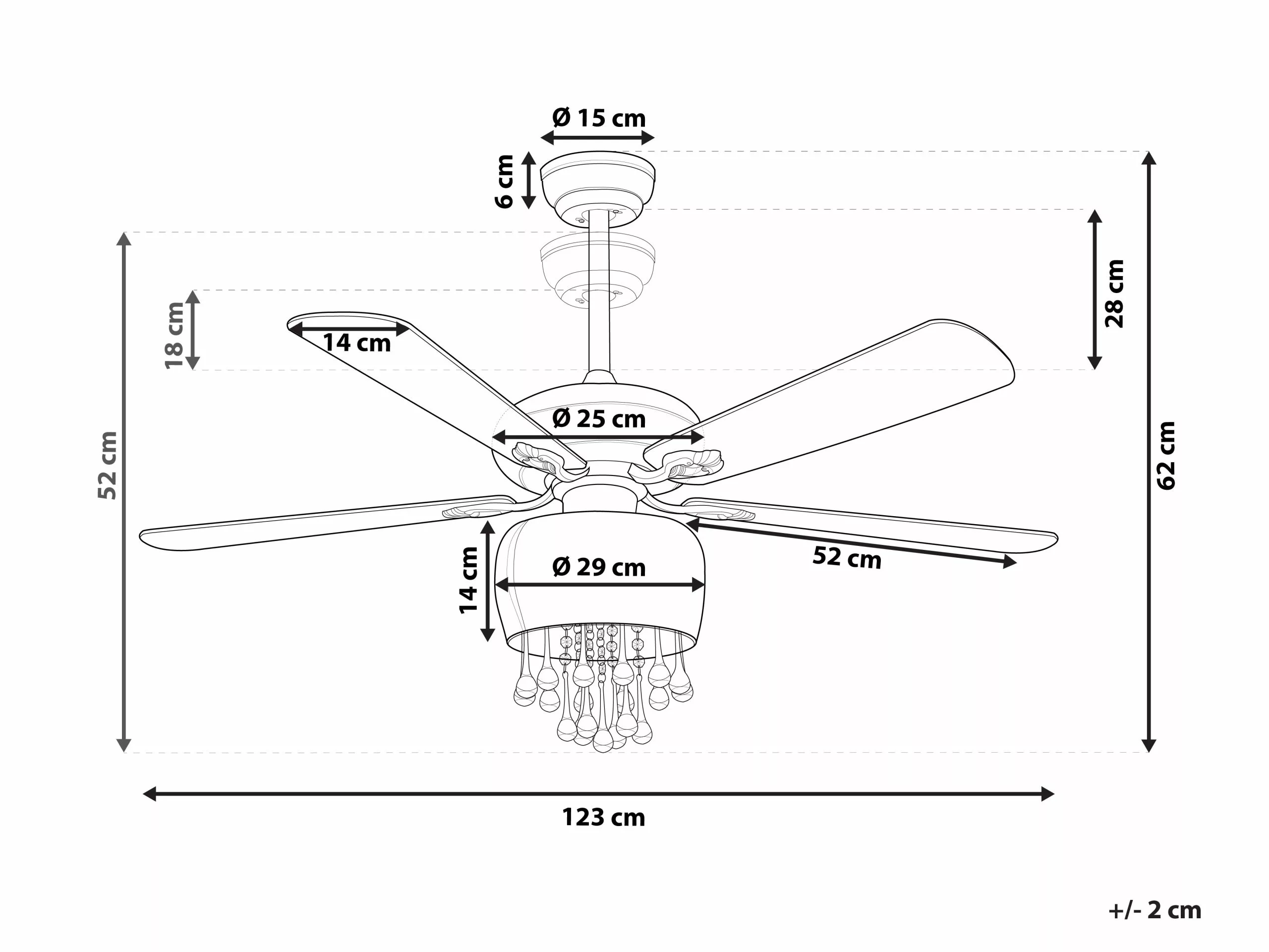 Beliani Ventilador De Techo Negro TOCANTIS 10 Beliani Ventilador De Techo Negro TOCANTIS - Imagen 10