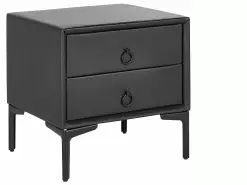 Beliani Mesita De Noche De Piel Sintética Negra SEZANNE 11 Beliani Mesita De Noche De Piel Sintética Negra SEZANNE -Lámparas comercio undef src sa picid 795387 type whitesh image