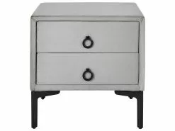 Beliani Mesita De Noche De Terciopelo Gris SEZANNE 12 Beliani Mesita De Noche De Terciopelo Gris SEZANNE -Lámparas comercio undef src sa picid 795404 type whitesh image