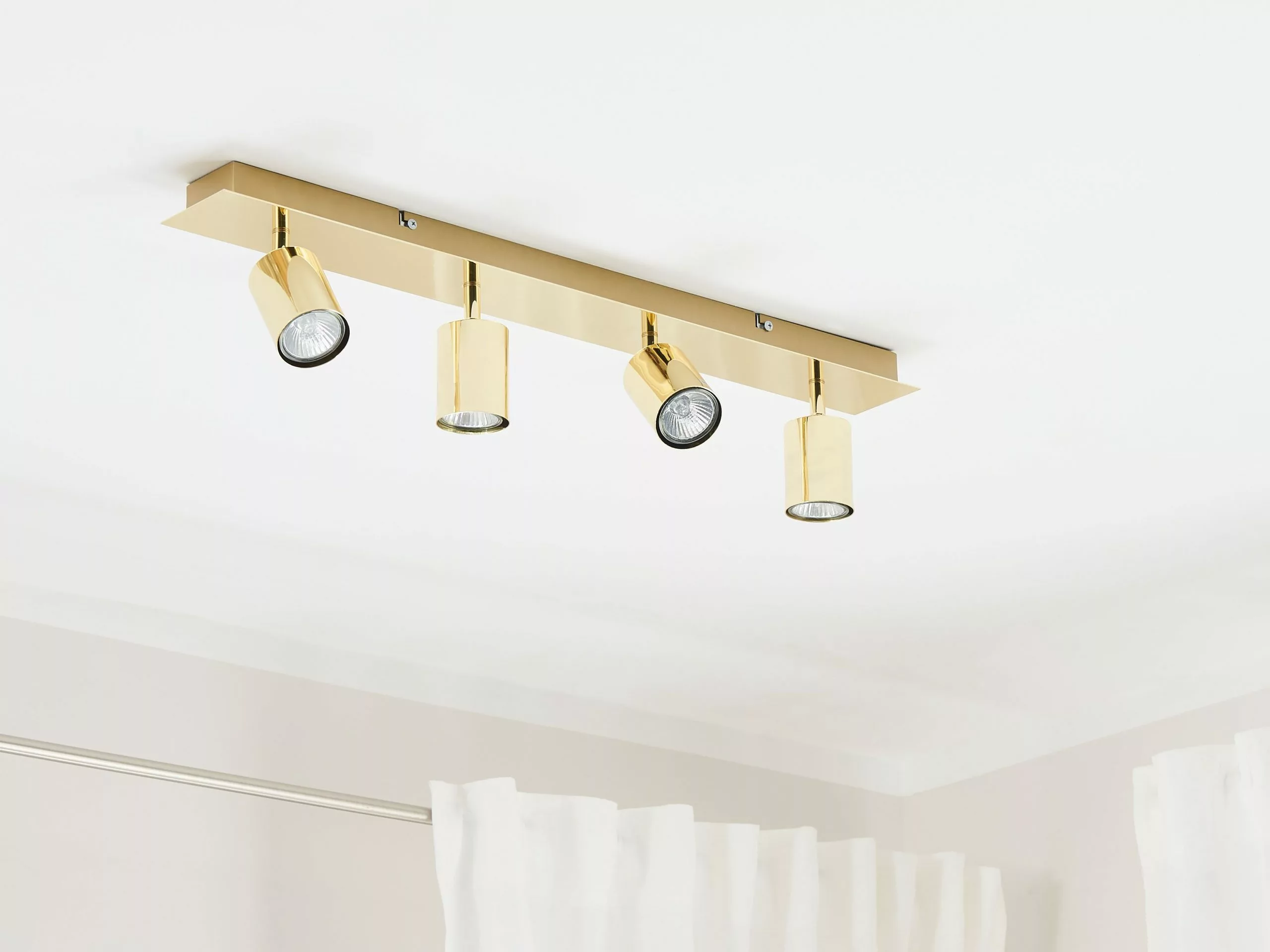 Beliani Lámpara De Techo De Metal Dorado TIGRIS 3 Beliani Lámpara De Techo De Metal Dorado TIGRIS - Imagen 3